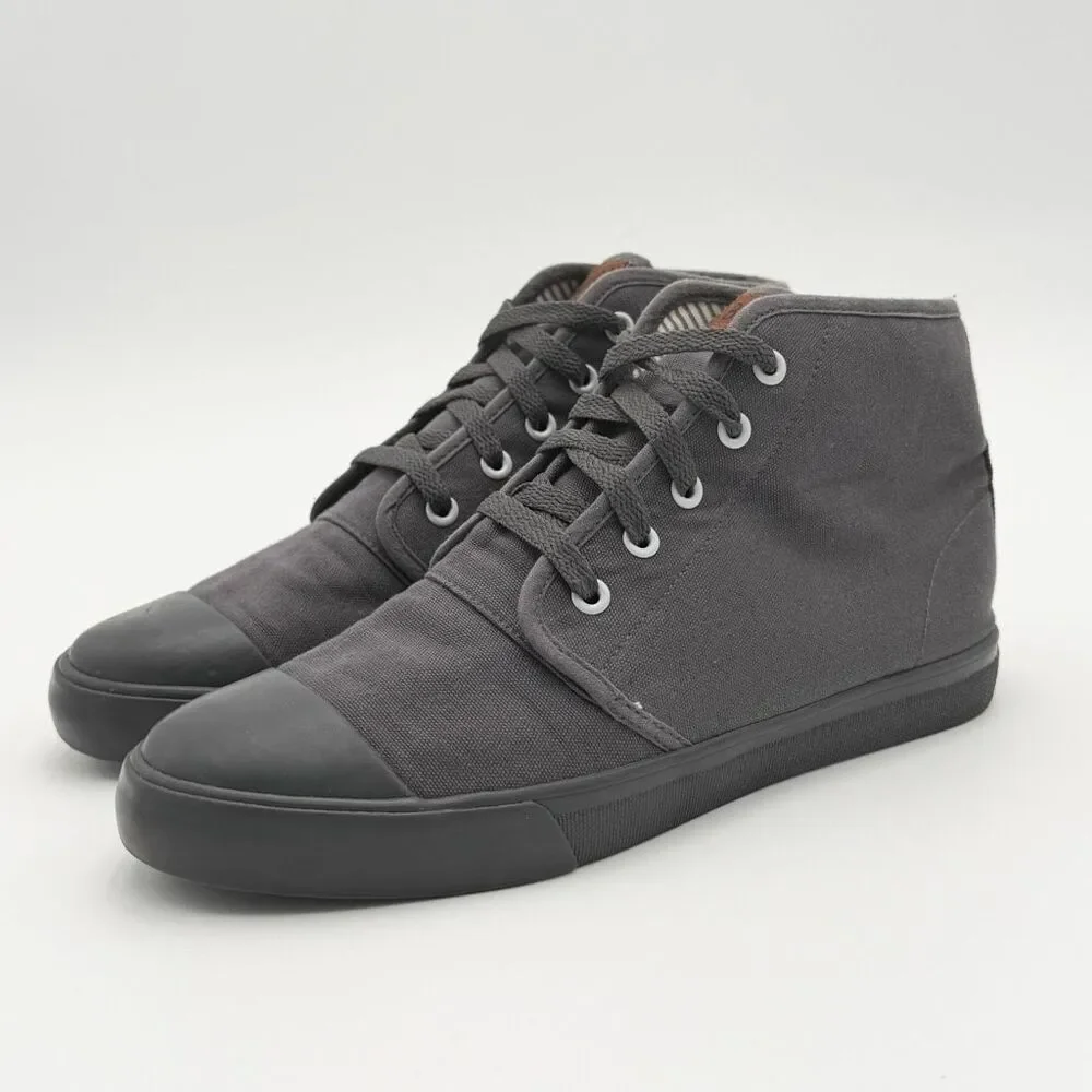 Bangs Onyx Dark Gray High Top Lace Up Canvas Sneakers - US Women’s 9 / Men’s 7.5